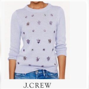 J.CREW | Embellished Sweater Lavender Wool Mohair Sz M